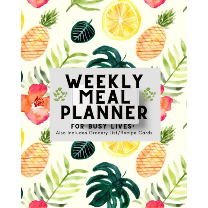 Weekly Meal Planner for Busy Lives: 52 weeks of menu planning with tips for menu planning, 5 day sample menu, shopping lists and Recipe cards for your favorite recipes