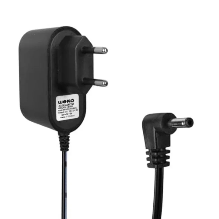 WEKO 5 VOLT - 2 AMPER 3.5 * 1.35 UÇLU PLASTİK KASA PRİZ TİPİ ADAPTÖR