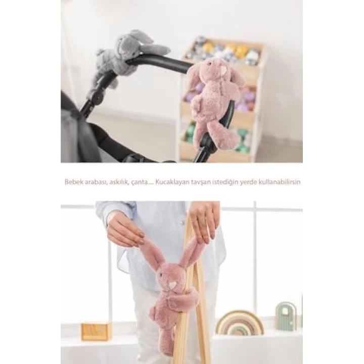 Wellgro Sarılan & Kucaklayan Tavşan Oyuncak Pembe