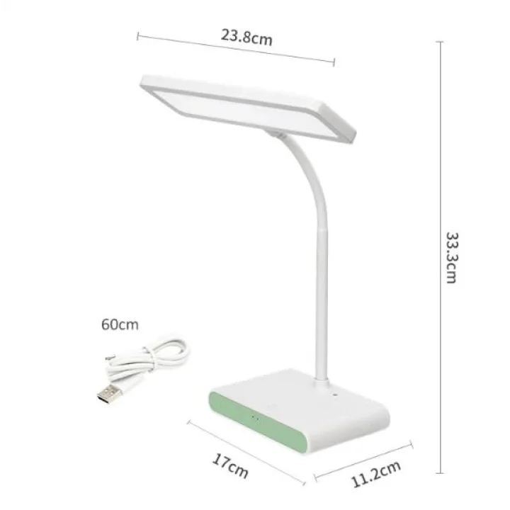 WellHise WD-6075 Dimmerli Led Ayarlanabilir Kablosuz Type-C Şarjlı Masa Lambası Çalışma Lambası (6047)