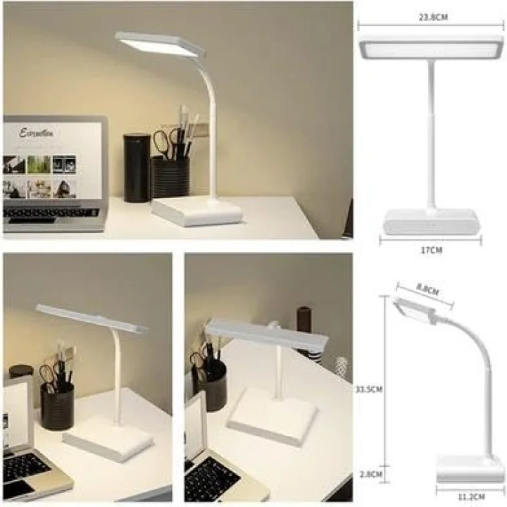 WellHise WD-6075 Dimmerli Led Ayarlanabilir Kablosuz Type-C Şarjlı Masa Lambası Çalışma Lambası (6047)