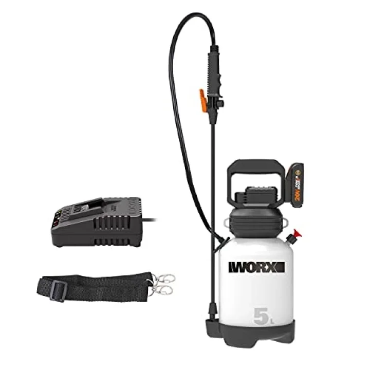 WG829E 20Volt 2.0Ah. Li-ion 5Lt. Omuz Askılı Basınçlı İlaçlama ve Dezenfektan Pompası