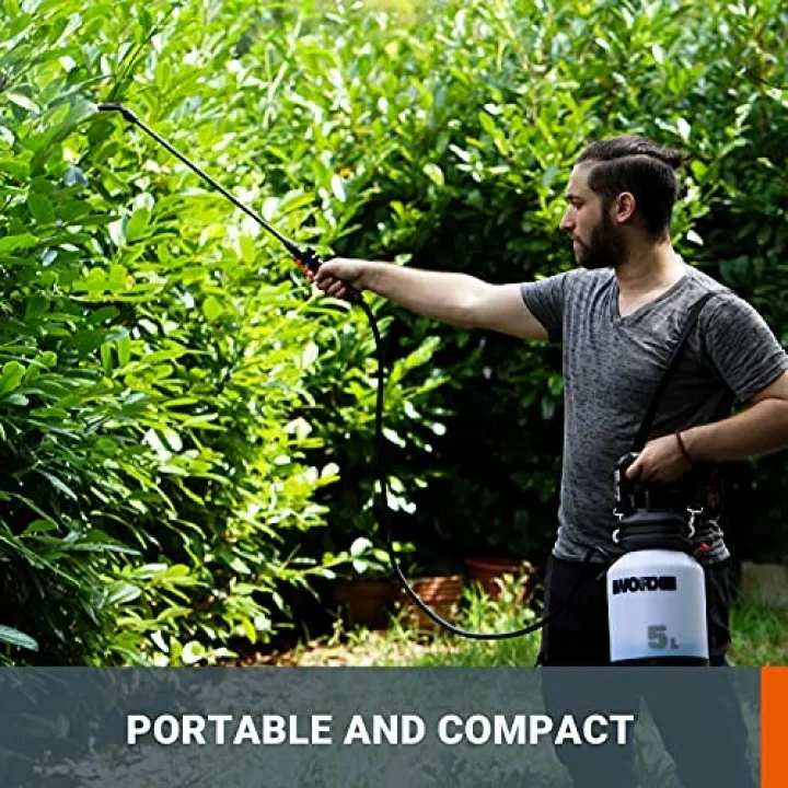 WG829E 20Volt 2.0Ah. Li-ion 5Lt. Omuz Askılı Basınçlı İlaçlama ve Dezenfektan Pompası