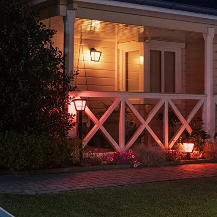 White and Color Ambiance Econic Akıllı Led bahçe lambası, dış mekan için, kısılabilir, 16 milyon renk
