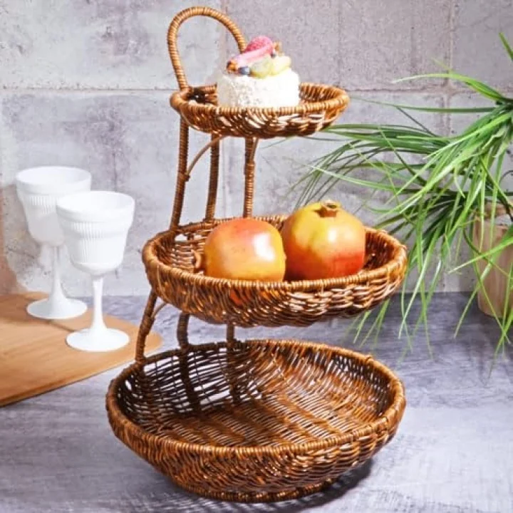 Wicker 3 Katlı Sunumluk
