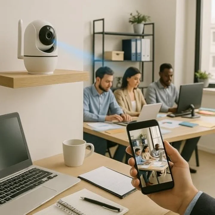 WiFi Akıllı Güvenlik Kamerası | 360° Görüş | Hareket Algılama & Anlık Bildirim | Gece Görüşü | 7/24 Uzaktan İzleme & Bulut Depolama Destekli