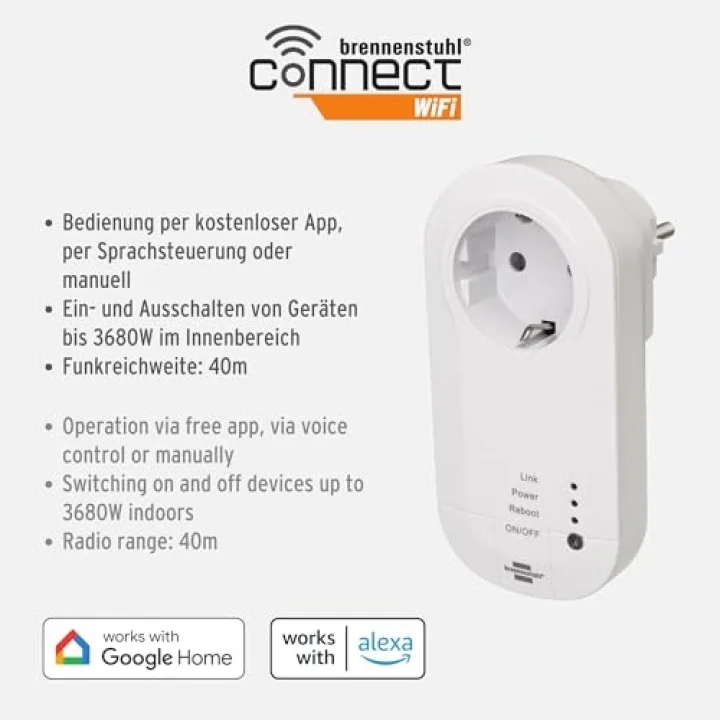 Wifi Özellikli Zaman Ayarlı Ses Kontrollü Akıllı Priz, Standart