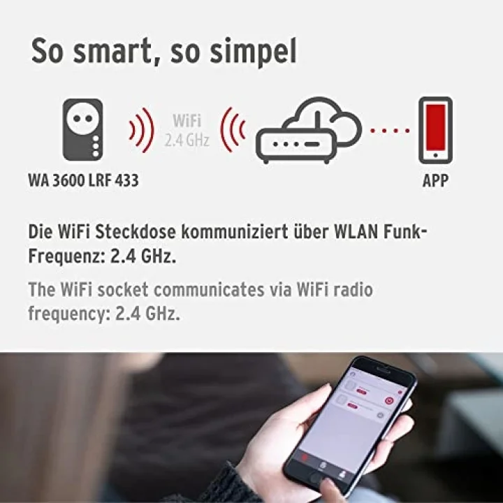 Wifi Özellikli Zaman Ayarlı Ses Kontrollü Akıllı Priz, Standart