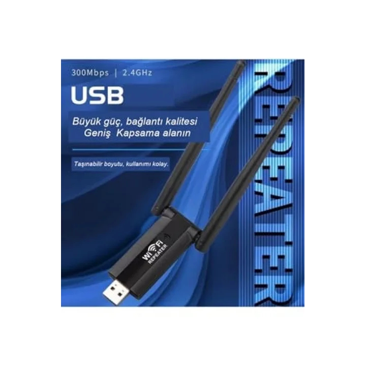 Wifi Repeater Kablosuz Sinyal Güçlendirici Access Point 300Mbps