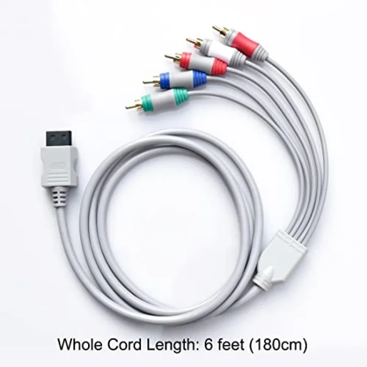 Wii U Multi Out 5RCA 480P HD Ses Video Kablosu 6 Ayaklar için Wii için Bileşen Kablosu