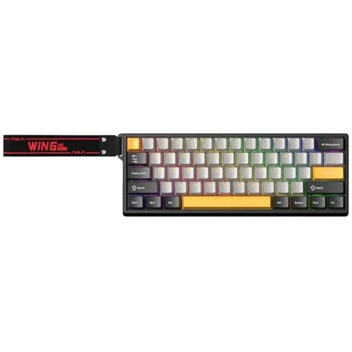 Win60 He Max Manyetik Klavye Rapid Trigger Wing Chun Switch 8000Hz RGB TKL Hot Swap Oyuncu Klavyesi Sarı