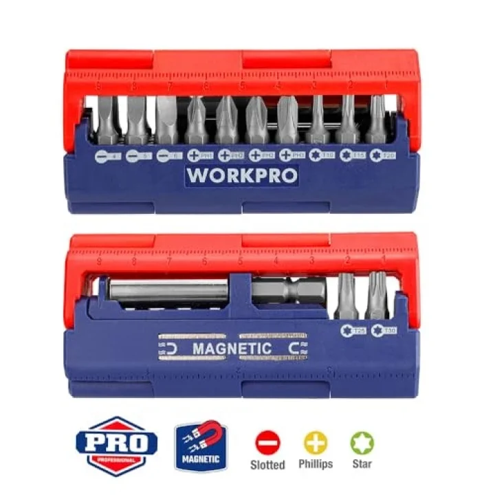 WP221062 13 Parça Manyetik CR-V Vidalama Bits Uç Seti