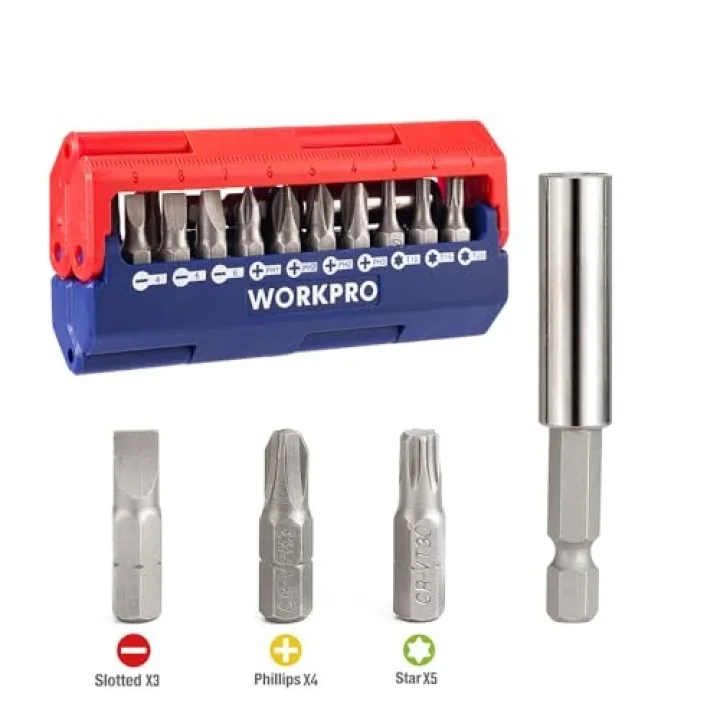 WP221062 13 Parça Manyetik CR-V Vidalama Bits Uç Seti