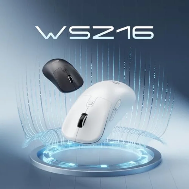 WS216 Kablosuz 1600DPI 7 Tuşlu Sessiz PC, Mac, Dizüstü Bilgisayar için, USB Mini Alıcı ile Optik Mouse Beyaz