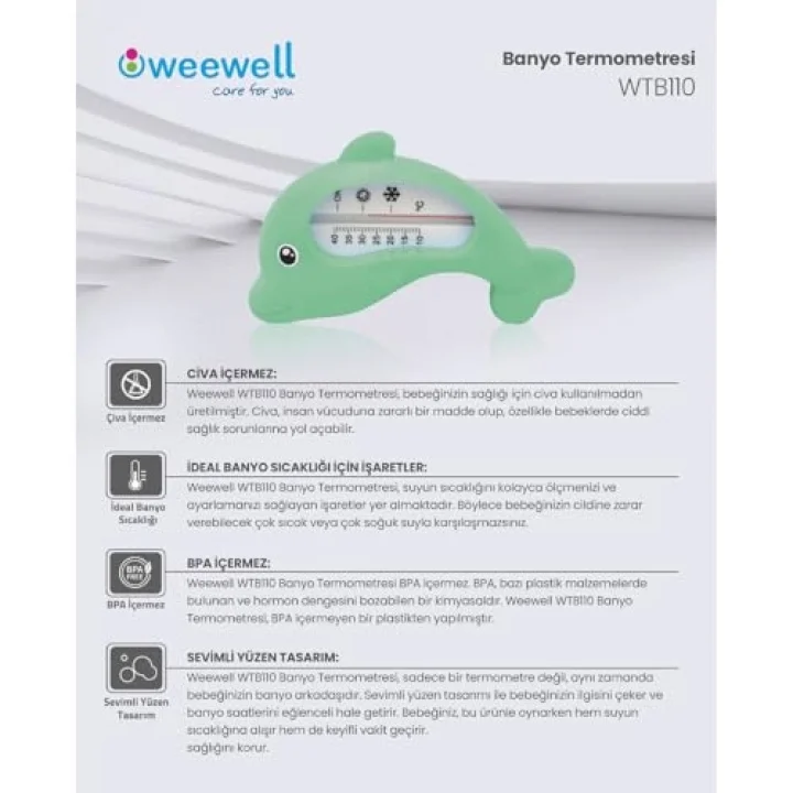 WTB110 Banyo Termometresi Yeşil