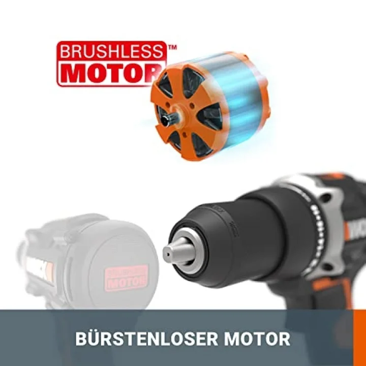 WX102 20Volt/2.0Ah Li-ion Çift Akülü Kömürsüz Profesyonel Şarjlı Matkap