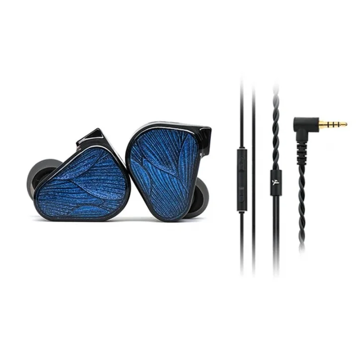 x Crinacle Zero: BLUE2 Çift Dinamik Sürücülü Kulak İçi Kulaklık, Çıkarılabilir Kablo (3,5 mm + mikrofon kablosu)