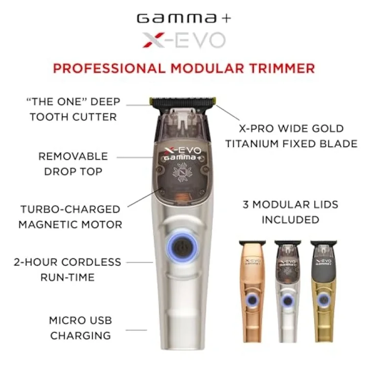 X-Evo Trimmer Microchipped Motor Değiştirilebilir Karoser Modları Mat Gümüş ve Şarj Standı