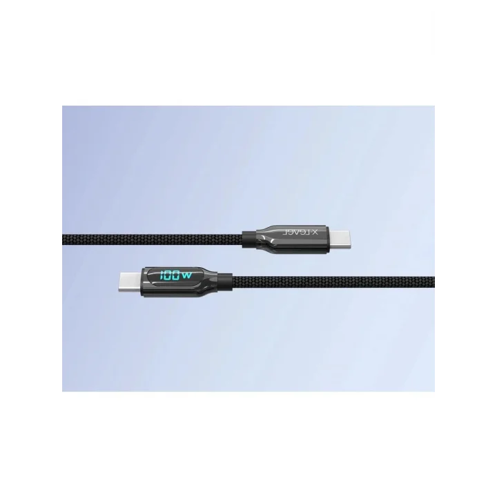 X-PowerDigi 5A 100W 120 Cm Type-C To Type-C Dijital Ekranlı Hızlı Şarj/Data Kablosu