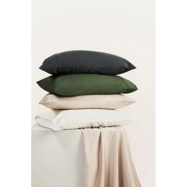 X TENCEL™ Lyocell 2li Volanlı Yastık Kılıfı Yeşil