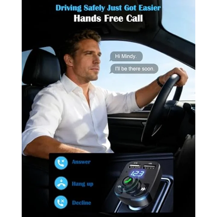 X8 Bluetooth Araç Kiti | FM Transmitter & Çift USB Şarj Cihazı | Kablosuz Müzik