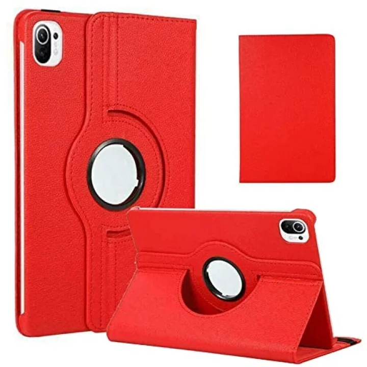 Xiaomi Mi Pad 5/5 Pro ile uyumlu Kılıf 360 Dönebilen Standlı Case Kırmızı