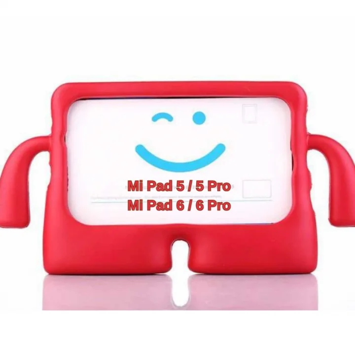 Xiaomi Mi Pad 6/6 Pro / 5/5 Pro Redmi Pad SE 11inç ile uyumlu Kılıf Çocuklara Özel Silikon Case Kırmızı