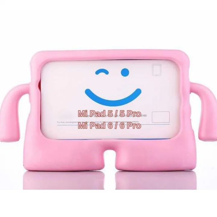 Xiaomi Mi Pad 6/6 Pro / 5/5 Pro Redmi Pad SE 11inç ile uyumlu Kılıf Çocuklara Özel Silikon Case Pembe Açık