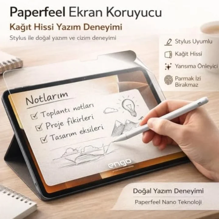 Xiaomi Pad 8 Pro 11.2 İnç İle Uyumlu Paperfeel Ekran Koruyucu Şeffaf