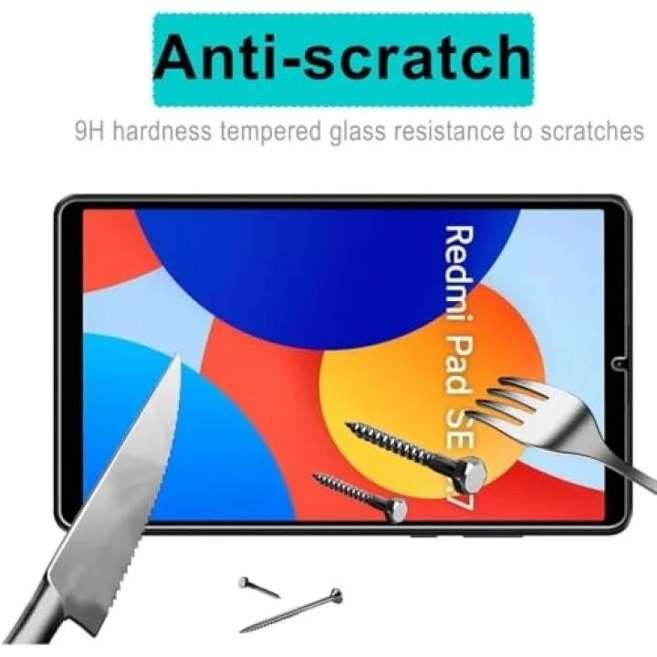 Xiaomi Redmi Pad SE 8.7inç ile uyumlu Tablet Temperli Cam Ekran Koruyucu Şeffaf