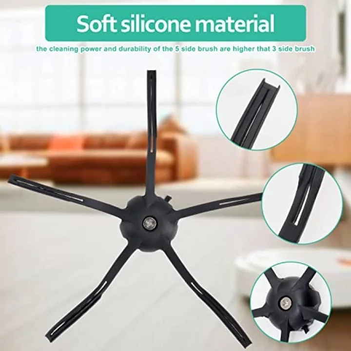 Xiaomi Roborock S5 Max S6 Pure S6 MaxV Rulo Fırçalar için 9lu Paket Yedek HEPA Filtre Paspas Bezi Aksesuarı (Beyaz)