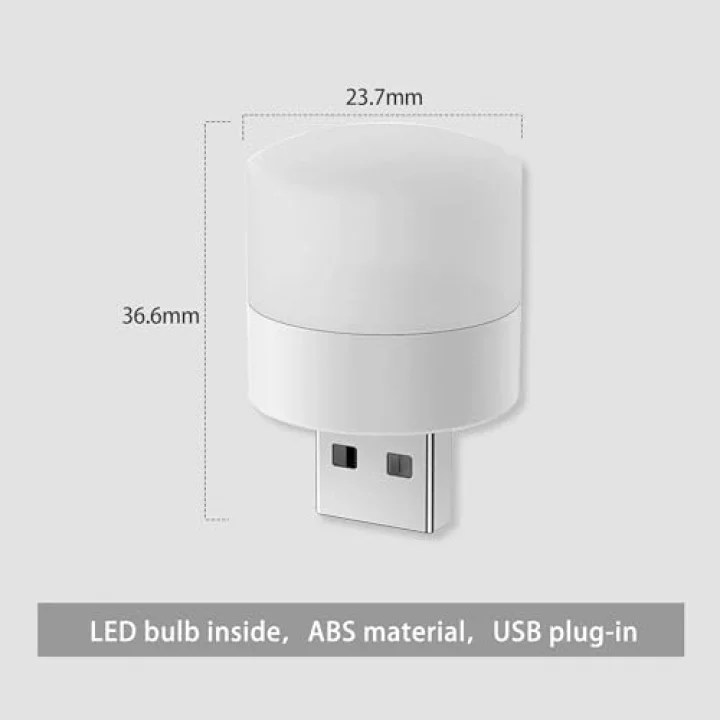 Xspring Mini Usb Led Işık Lambası, 6 Adet Usb Fişli Led Gece Lambası, Yatak Odası, Koridor, Kamp, Okuma, Uyku için Rgb Taşınabilir Ortam Lambası (Sıcak Işık)