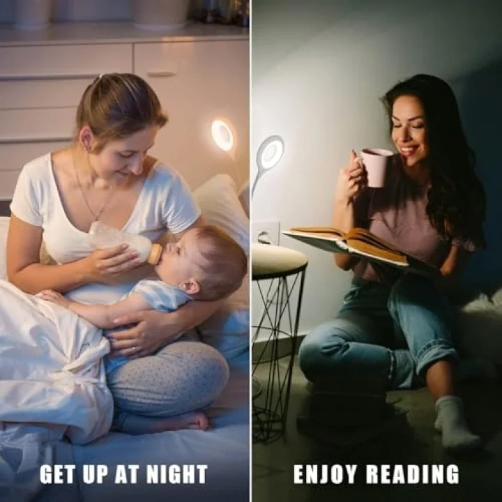 Xspring USB Işığı, Ayarlanabilir USB Lamba, Taşınabilir Küçük Okuma Lambası, Ses Kontrollü LED USBs Gece Lambası, Masa Halka Işığıs, Klavye Işığıs, Laptop Işığı, Ses Kontrollü 3 Renk Değişimi