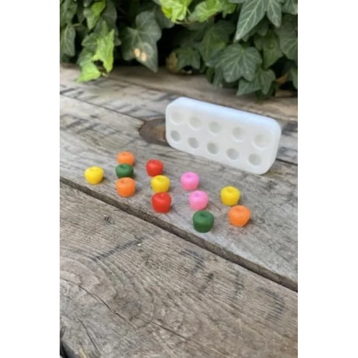 Yaban Mersini Onlu Mum Kalıbı (Silikon) (Küçük Süsleme Kalıbı) 1 Adet