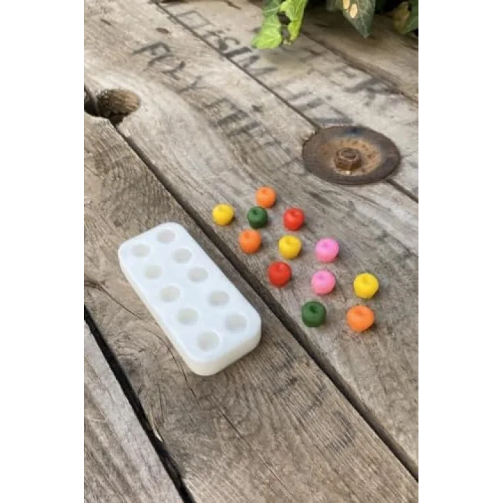 Yaban Mersini Onlu Mum Kalıbı (Silikon) (Küçük Süsleme Kalıbı) 1 Adet