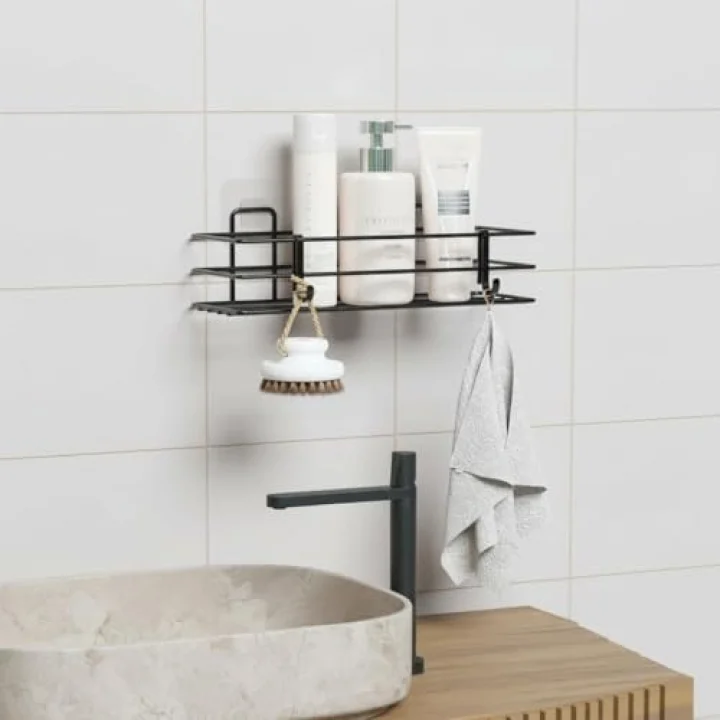 Yapışkanlı Banyo Rafı Duş Şampuanlık Duvar Düzenleyici Organizer