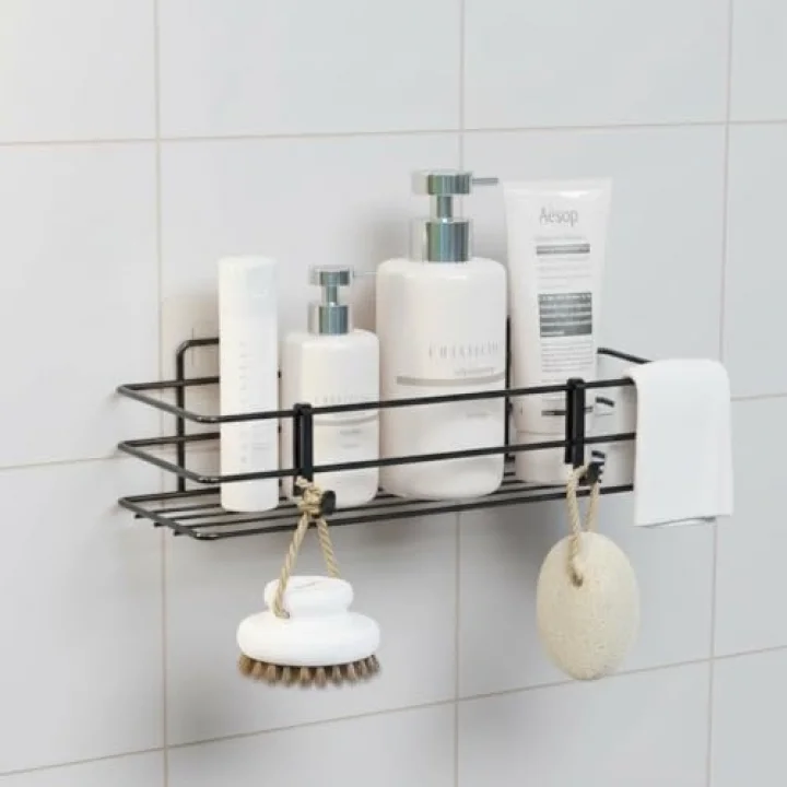 Yapışkanlı Banyo Rafı Duş Şampuanlık Duvar Düzenleyici Organizer