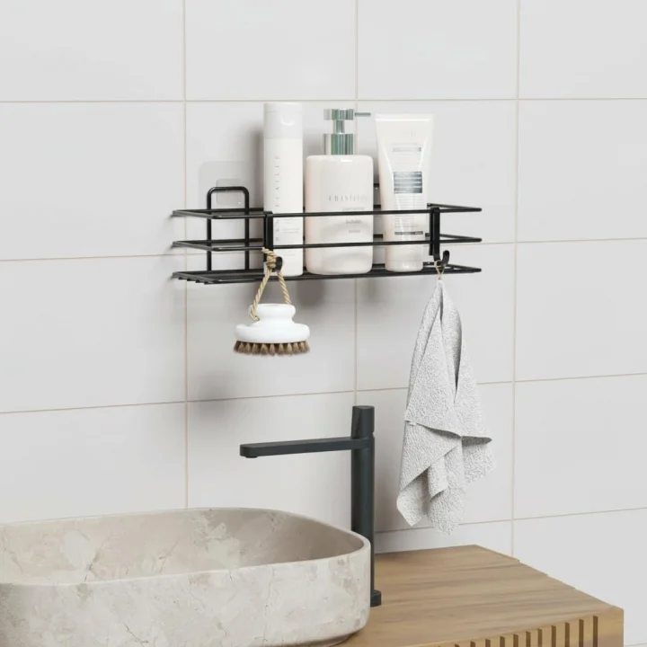 Yapışkanlı Banyo Rafı Duş Şampuanlık Duvar Düzenleyici Organizer
