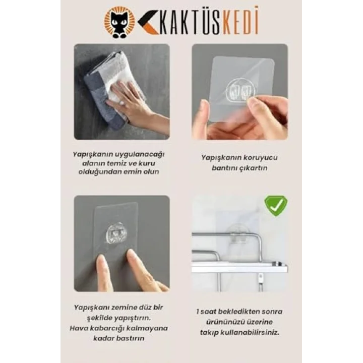 Yapışkanlı Metal Diş Fırçalık Siyah, 7480000717835