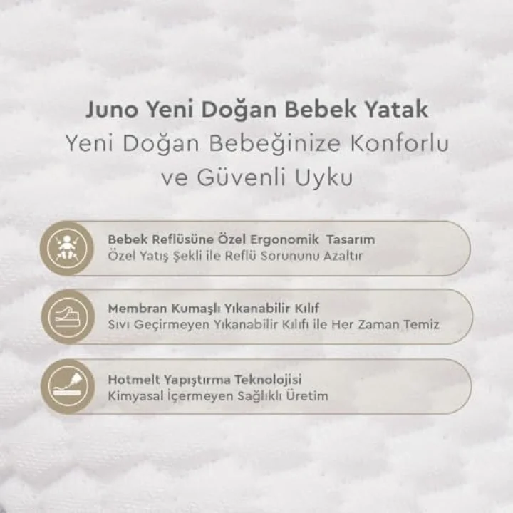 Yataş Mini Juno® Koruma Bantlı Yenidoğan Bebek Yatağı