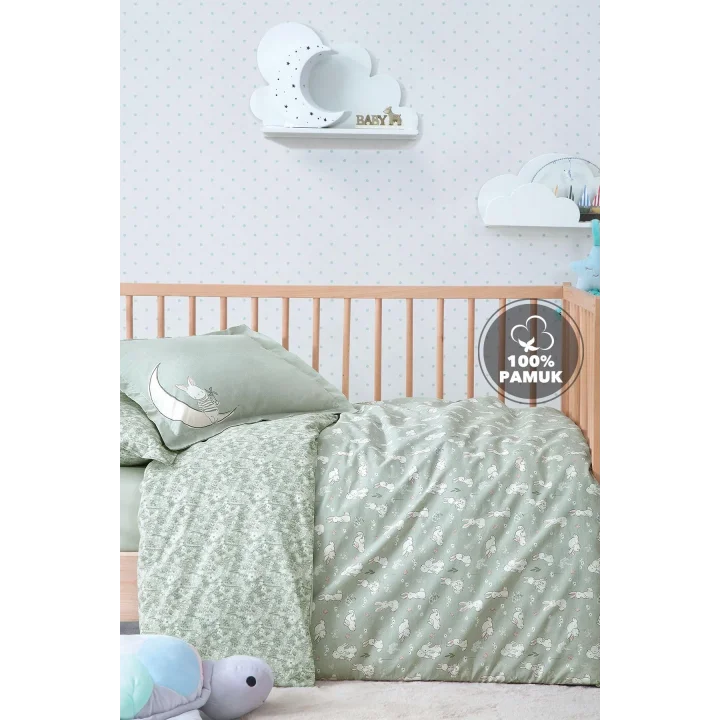 Yataş Mini Rabbit Ranforce Bebek Nevresim Takımı, 100 x 150