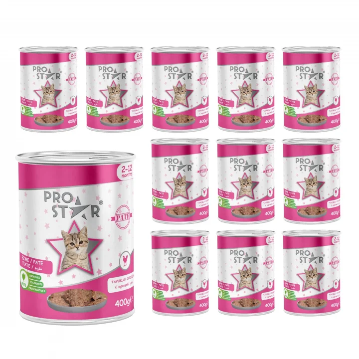 Yavru Kedi Tavuklu Pate 400 Gr x 12 adet