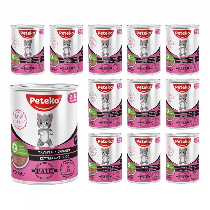 Yavru Kedi Tavuklu Pate 400 Gr x 12 adet