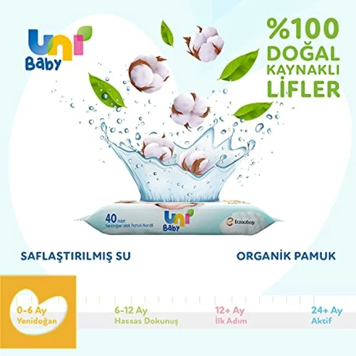 Yenidoğan Islak Mendil 3*40 Yaprak