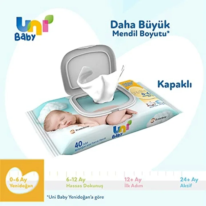 Yenidoğan Islak Mendil 3*40 Yaprak