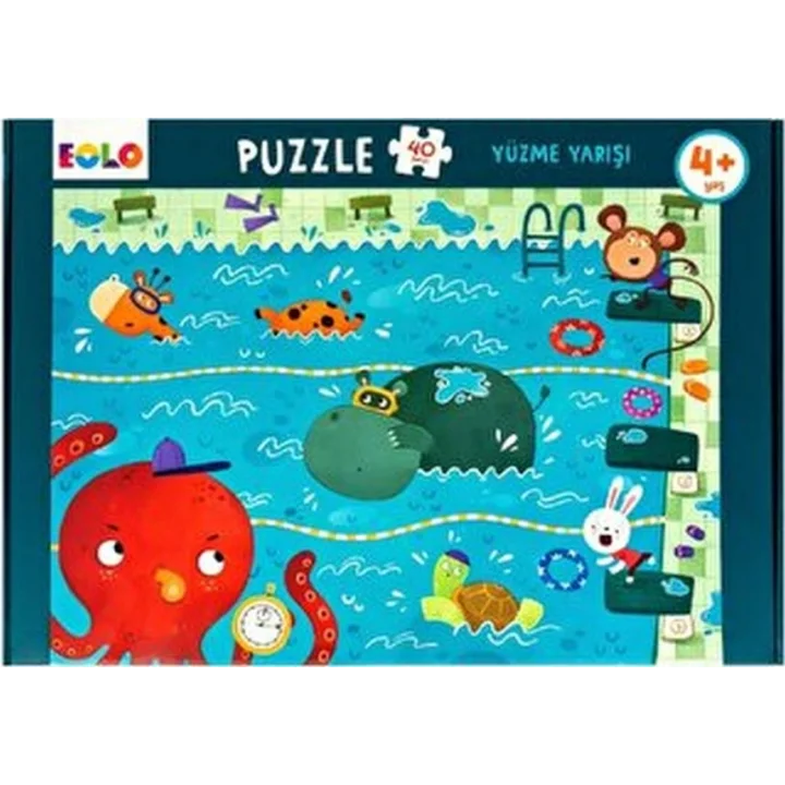 Yer Puzzle-40 Parça Puzzle - Yüzme Yarışı