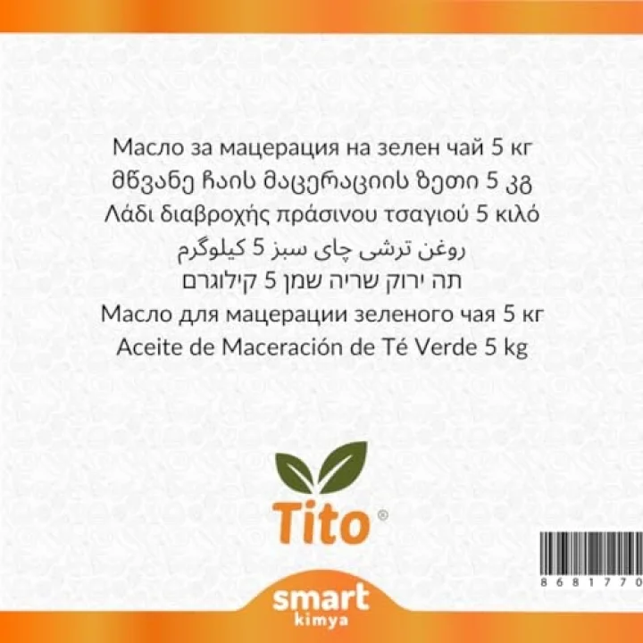 Yeşil Çay Maserasyon Yağı Camellia sinensis 5 kg