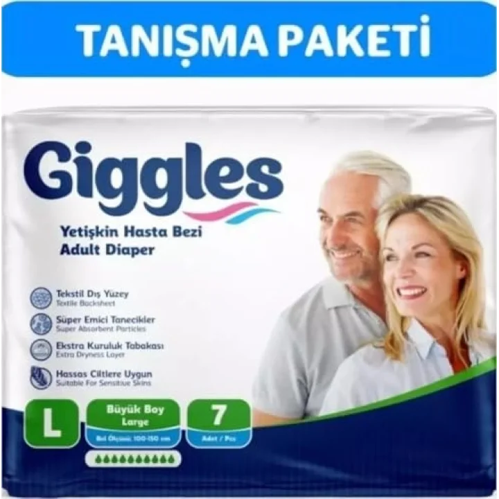 Yetişkin Bel Bağlamalı Hasta Bezi Large 7li 1 Paket 7 Adet