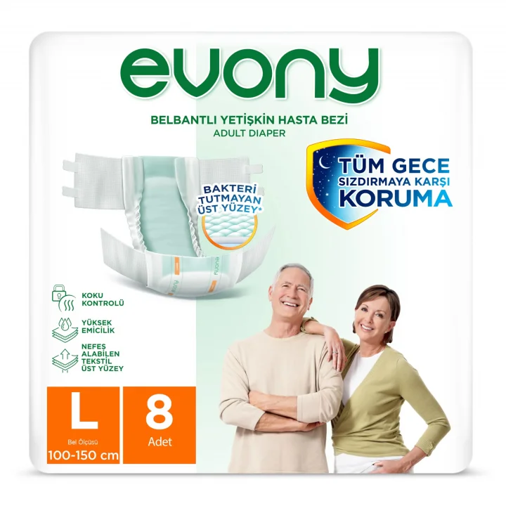 Yetişkin Bezi Bakteri Tutmayan Yüzey Large 8 li