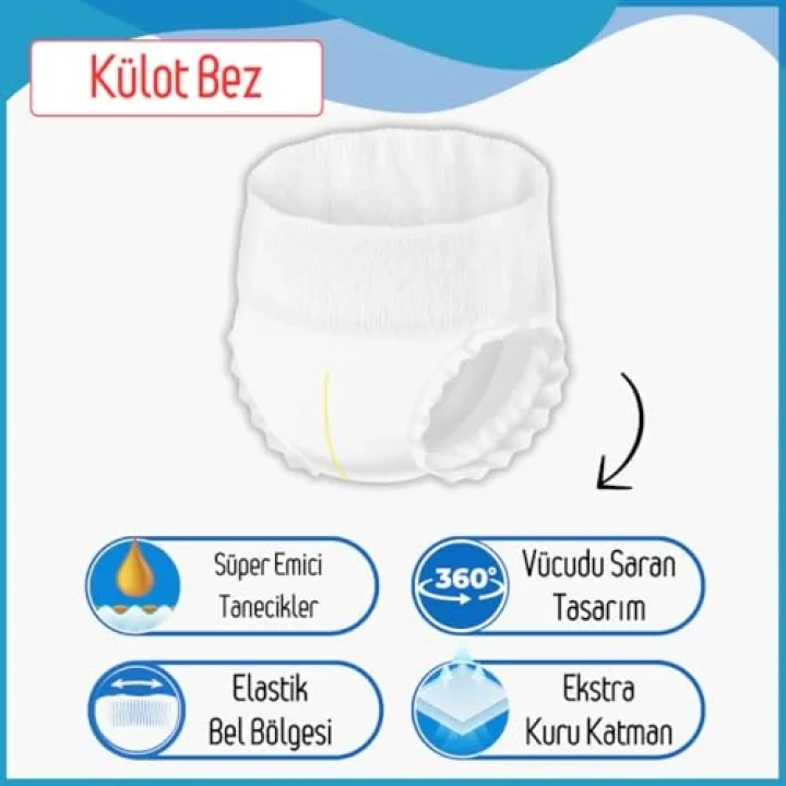 Yetişkin Hasta Emici Külot Bez Medium 10 Adet